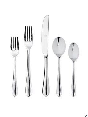 NEW MEPRA 20 Piece Stainless Steel Natura Flatware Set Silver 5925